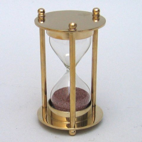 hour glass. Solid Brass Hourglass Sand