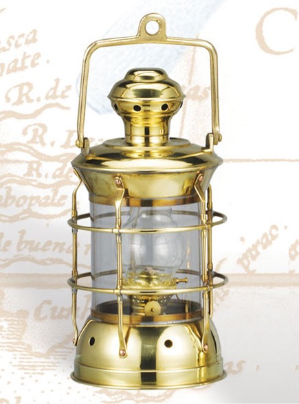 13" Brass Lantern Maritime Nautical Ship Lamp Vintage Cargo Boat Light Lanten 